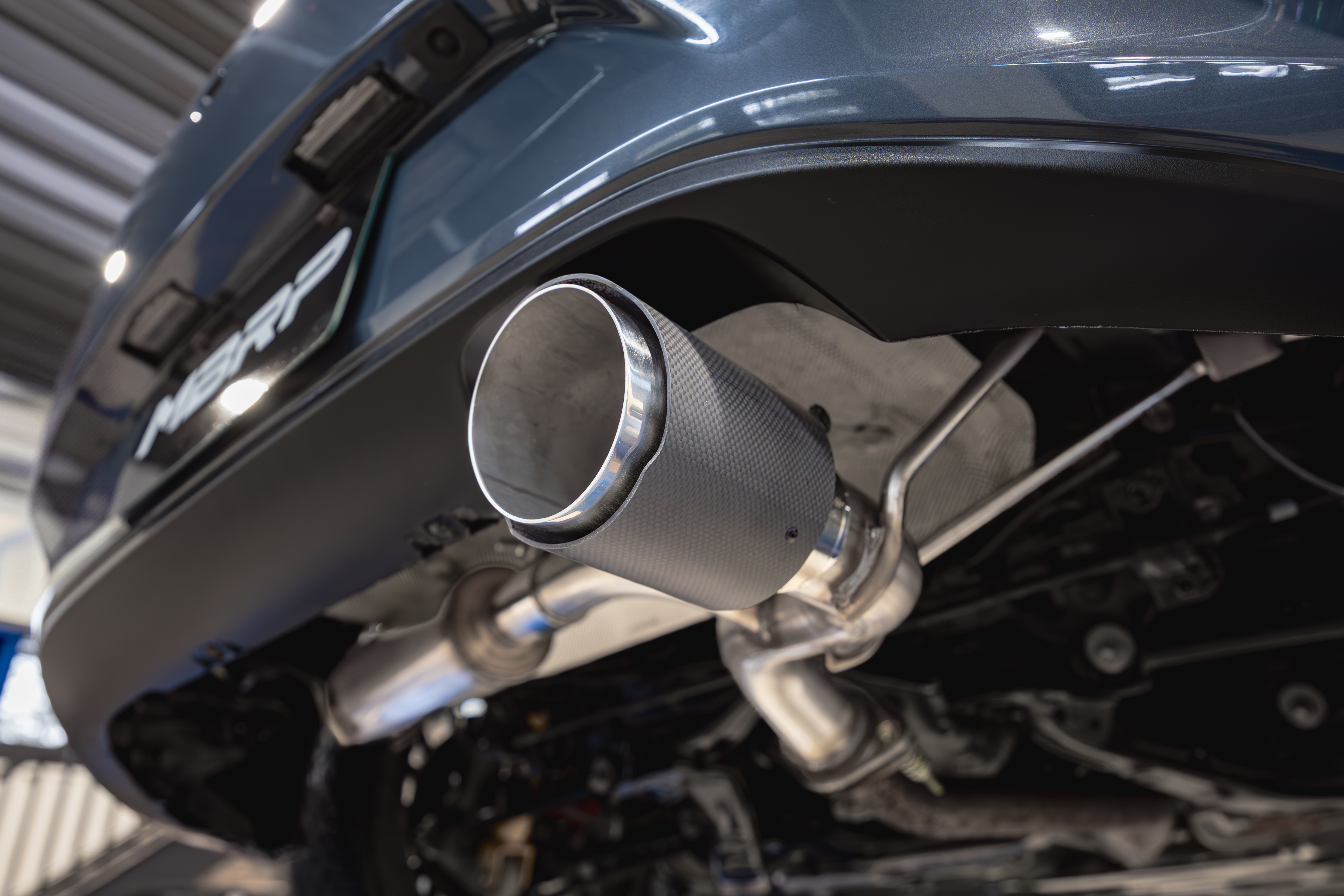 MBRP Exhaust 2.5\" Axle-Back; Single Rear Exit; CF